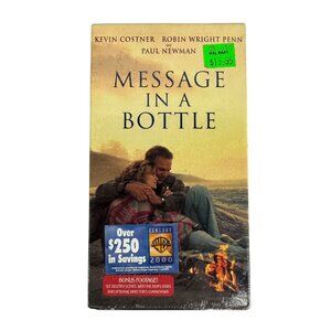 Message In A Bottle VHS 1999 Drama Kevin Costner Robin Wright Special Features